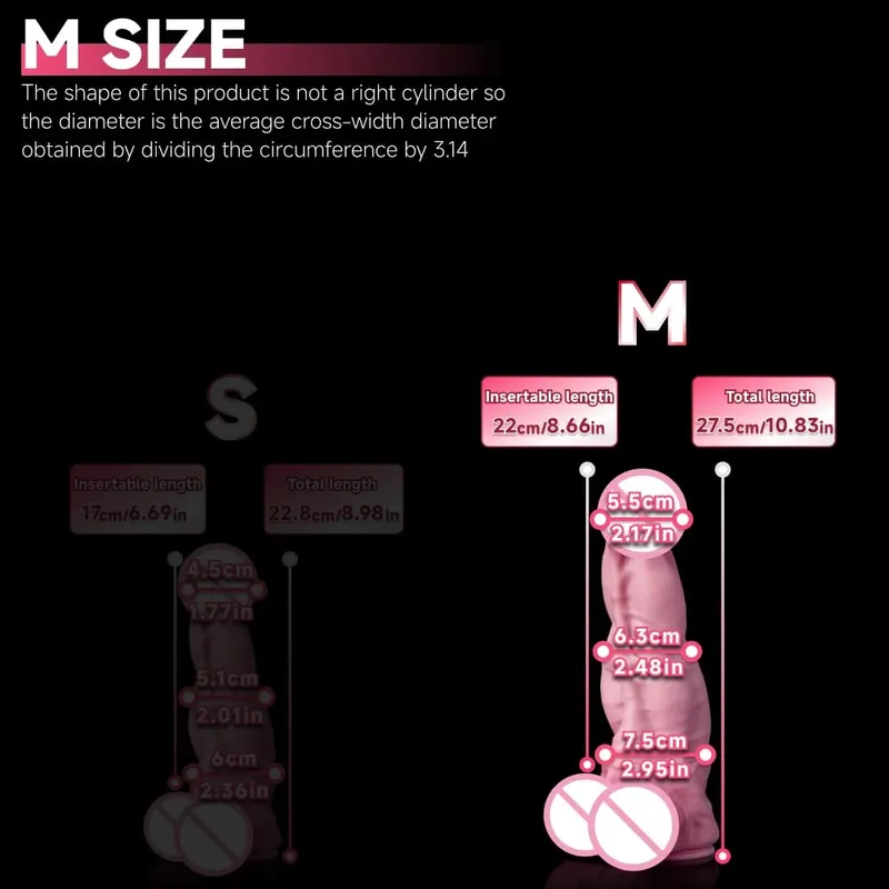 Oieffur Horse Dildo untuk Wanita Platinum Silicone Dildo Besar dengan Suction Cup Massage Dubur Faraj Besar Zakar Mainan Seks untuk Dewasa — image 7