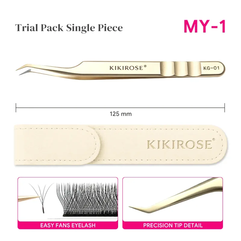 Precision Lash Applicator Tweezers for Eyelash Extension Cluster Lashes False Eyelash Stainless Steel Salon Makeup Tool — image 9