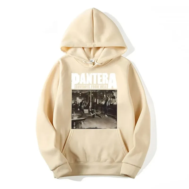 2026WinterNew Hoody PANTERA Band Pullovers COWBOYS FROM HELL Print Hoodies Men Women Vintage Fashion Hip Hop Oversized Swatsirts