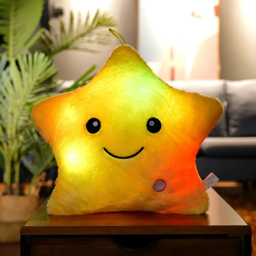 LED Electronic Star ตุ๊กตาของเล่นเด็กอ่อนของเล่นเด็ก LED Star ตุ๊กตาของเล่นตกแต่งบ้าน Star Soft Star หมอน