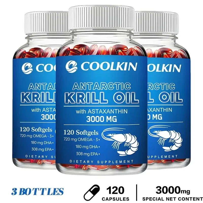 Huile de krill antarctique 3000 mg - Omega-3 EPA DHA Astaxanthine naturelle Force maximale pour la santé cardiaque et articulaireCapsule — image 8