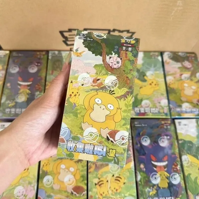 재고 있음 포켓몬 카드 수집 151 슬림 지방 부스터 박스 간체 중국어 Ptcg 카드 컬렉션 크리스마스 장난감 선물 — image 8