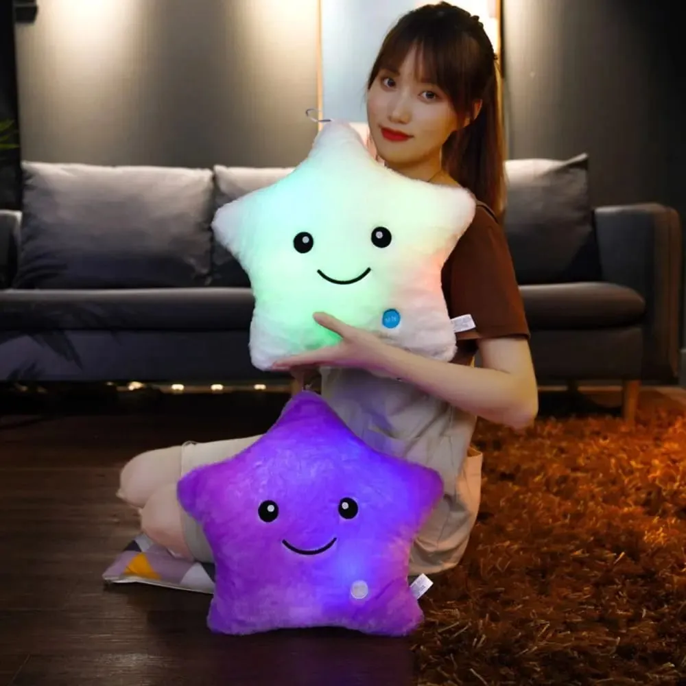 LED Electronic Star ตุ๊กตาของเล่นเด็กอ่อนของเล่นเด็ก LED Star ตุ๊กตาของเล่นตกแต่งบ้าน Star Soft Star หมอน