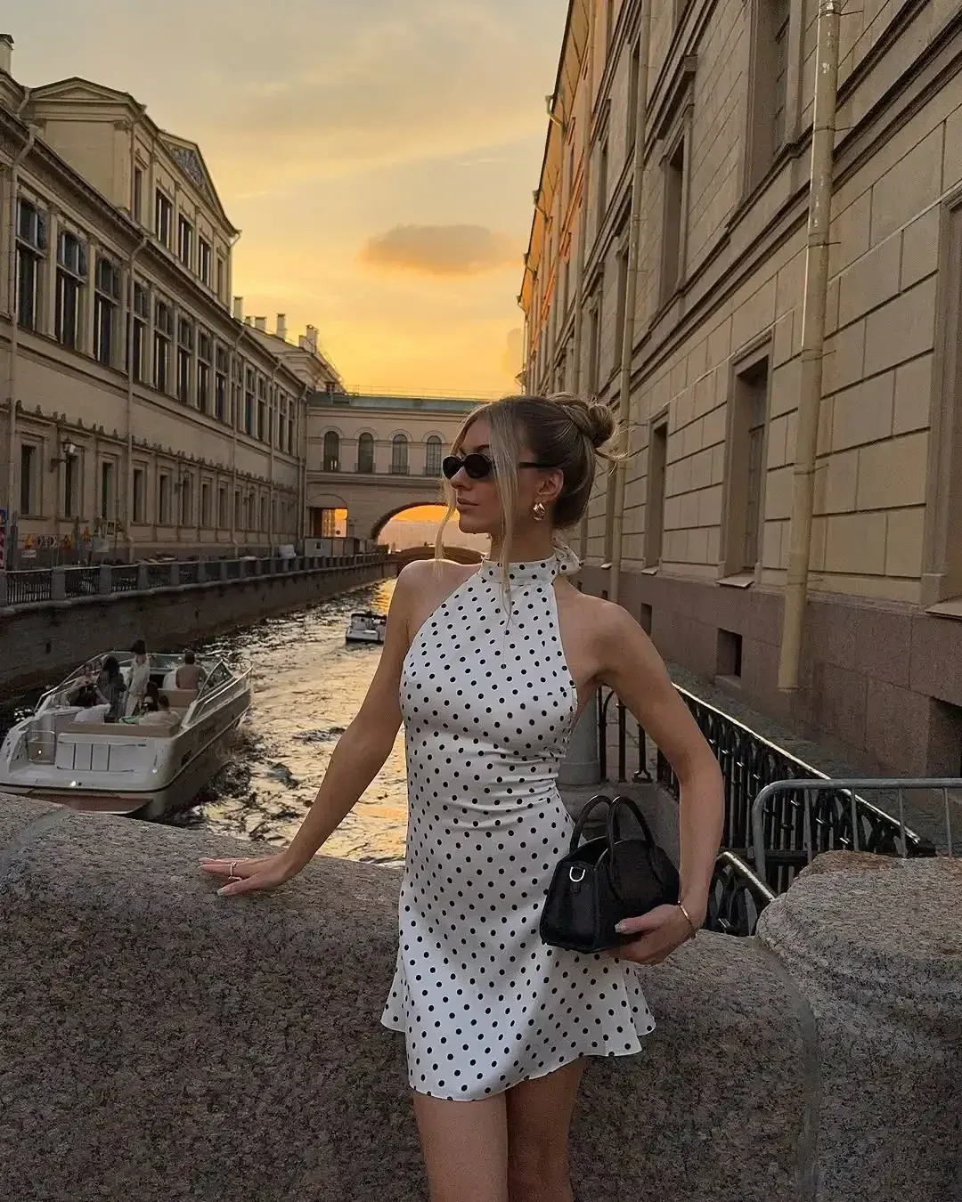 Chic Backless Polka Dot Halter Dress Women's Sleeveless Off Shoulder Lace Up Mini Vestidos 2026 Summer Lady Holiday Party Robe — image 3