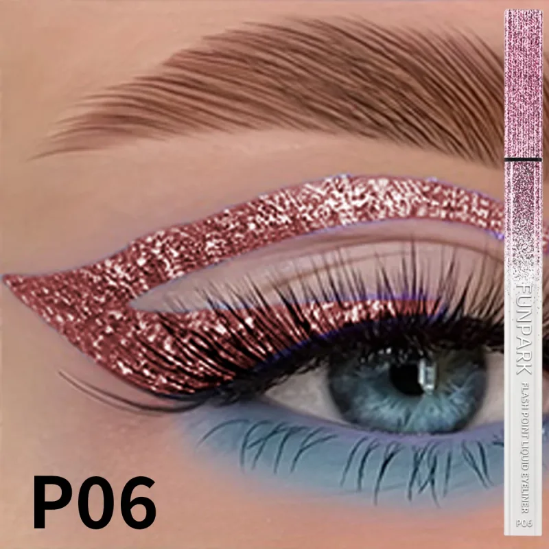 1PC Glitter Liquid Eyeliner Pencil Waterproof Purple Pink Blue Eye Liner Pen Long Lasting Quickily Drying Eyes Makeup For Women — image 10