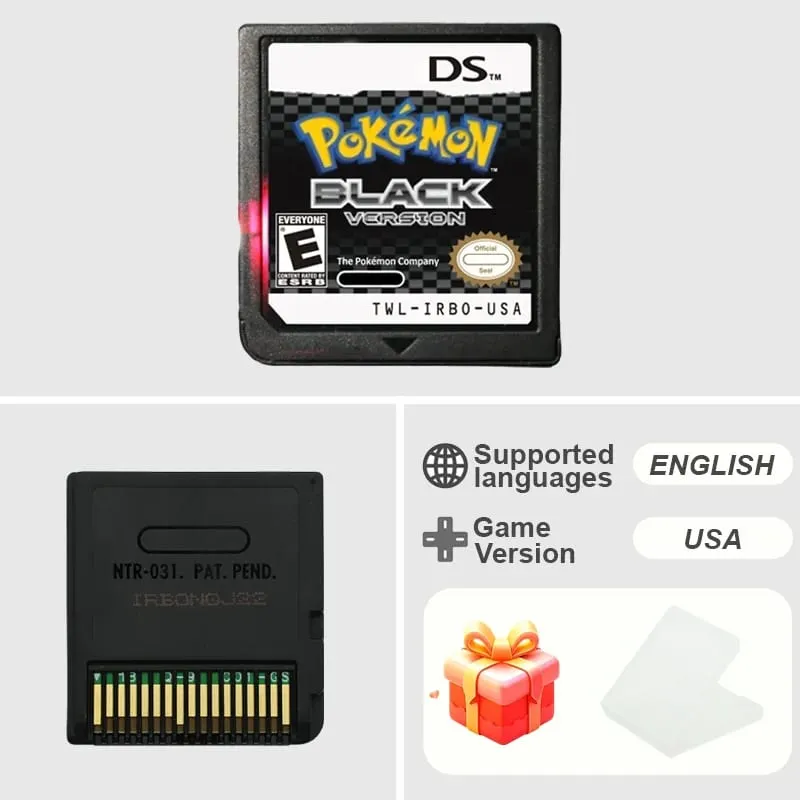 Pokemon Series DS Game Cartridge Diamond Platinum Pearl HeartGold SoulSilver Svart Vit Flerspråkig för NDS/2DS — image 29