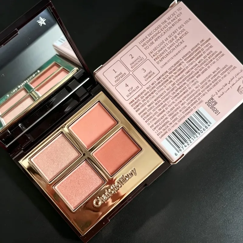 Роскошная палитра Charlotte Tilbury Pillow Talk Lidschatten Palette Nude Pink 4 в 1 Langanhaltend Matt Schimmernd Augen Makeup