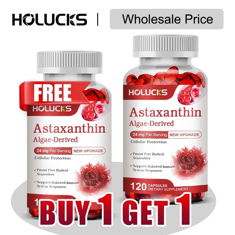 1 Alana 1 Bedava! Astaksantin 24mg Cilt ve Göz Sağlığı Takviyesi Yaşlanma Karşıtı ve UV Savunması Göz Yorgunluğunu Azaltır — image 1