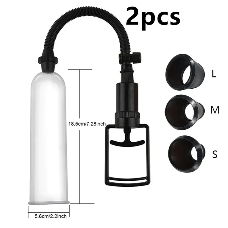 Penis Enlargement Manual Vacuum Pump Sex Toy Dick Stimulate Extender Masturbator Male Penis Vacuum Pump Big Cock Lasting Trainer