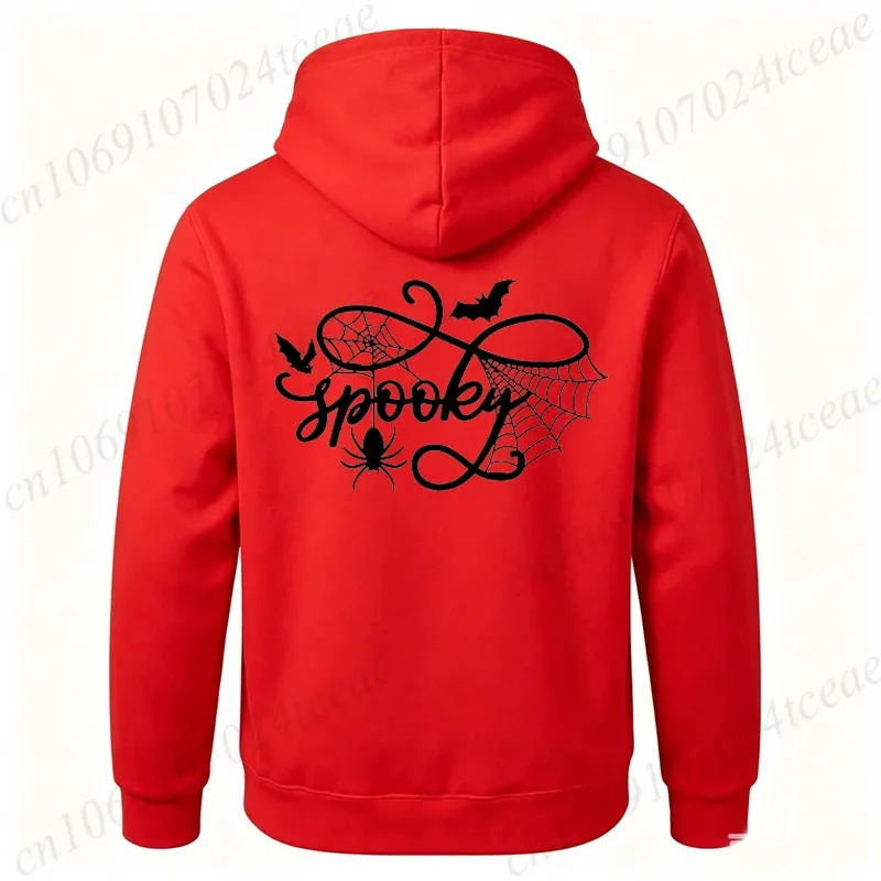 Halloween Shirt Spooky Season Spider Web Graphic Top Autumn Winter Hoodies Sweatshirts Long Sleeve Tracksuits Fleece Hoody Gift — image 4