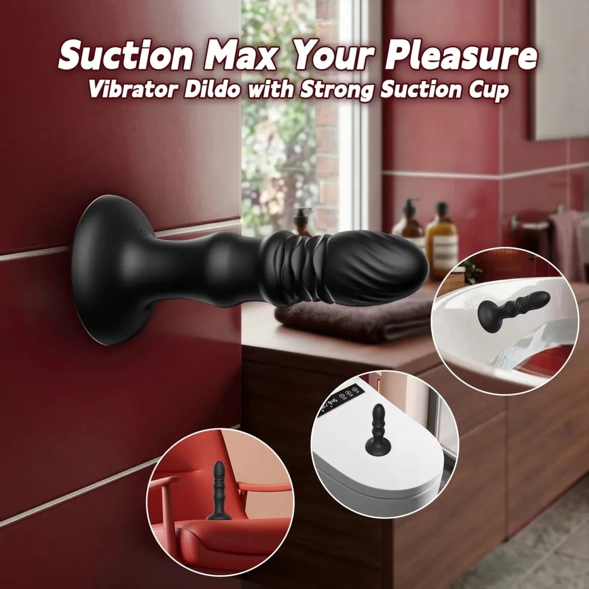 Thrusting Male Prostate Massager Anal Vibrator Remote Control Vibrating Butt Plug na may Suction Cup Sex Toy para sa Mga Lalaki Babae