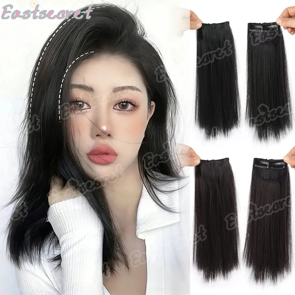 Hair Clip Natural Hair Extensions Clip In Synthetic wig Extensions 8/12Inch Hairpiece Replenish Hair Volume Clip In Natural Hair — image 2