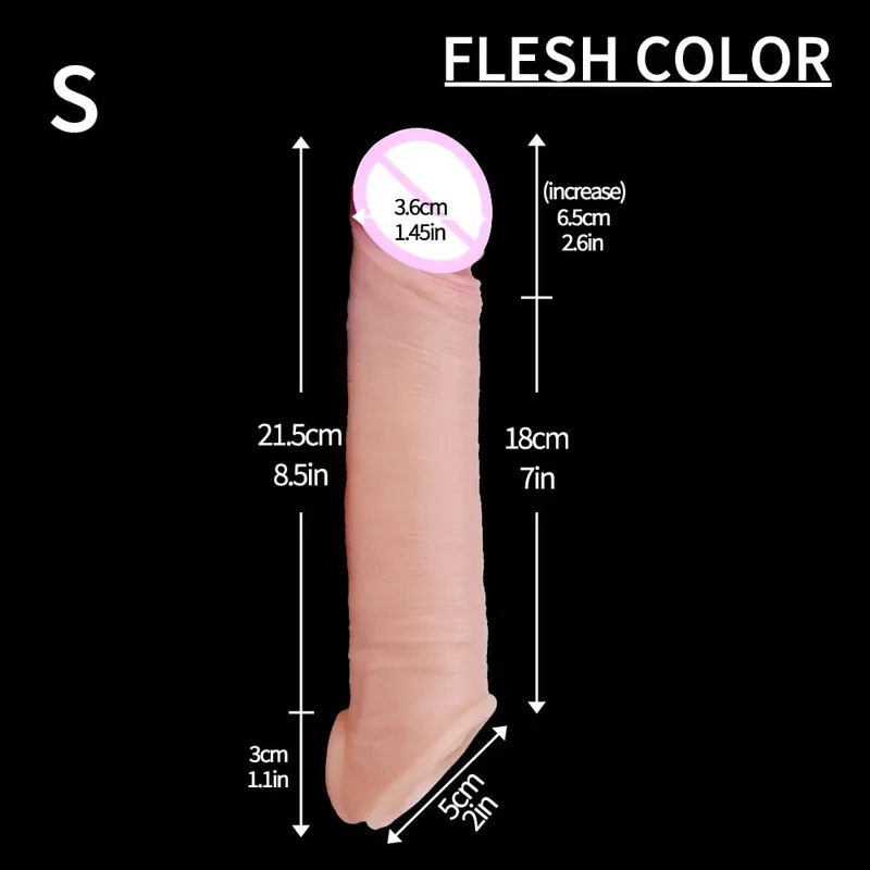 Návlek na erekci Trénink penisu Sexy dospělý muž Silikonový návlek na penis prodlužovač penisu Mužská erotická hračka Dildo Cock