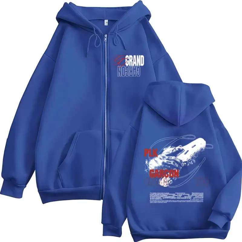 Rapper PLK Grand Garçon 2026 Album Tour Zipper Hoodies Men Women Clothing Fashion Zip Up Fleece Hooded Sweatshirts Jacket Coats — image 6