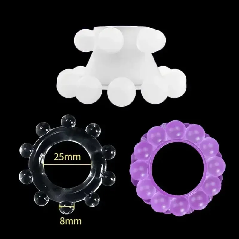 3pcs Stretchy Stay Hard Beaded Cock Ring Delay Ejaculation Trainer Scrotal Binding Ball Stretcher Silicone Cockring Men Sex Toys — image 11