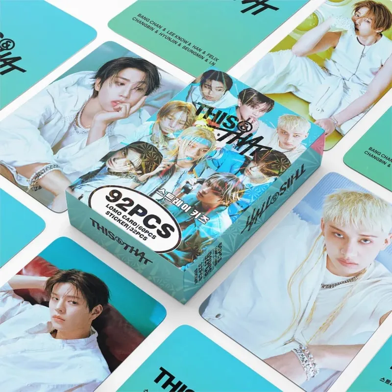 92PCS Korean Hot Idol New Album "THIS&THAT" High Quality Lomo Cards Felix BangChan HyunJin I.N Han Fans Collect Small Cards