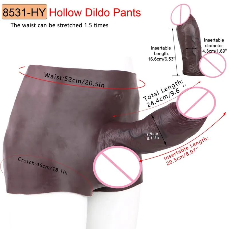 Big Knot Hollow Dildo Pants Adult Men Strap-On Penis Sleeve насадка на член Underwear For Couples Sex Pleasure Erotic Goods