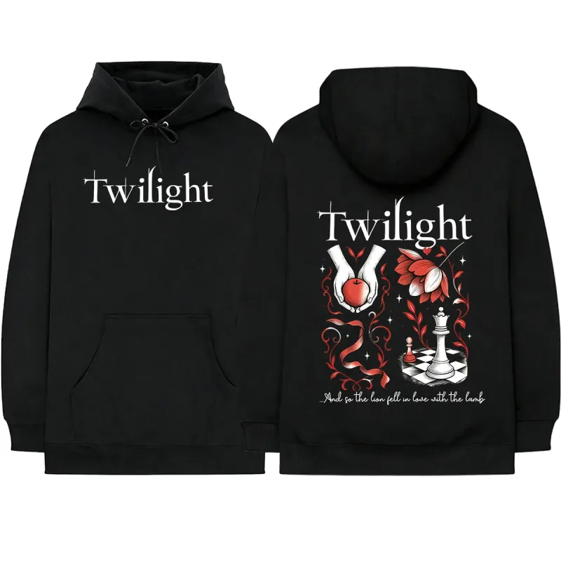 Twilight Inspired Vampire Wolves Romance City of Forks Hoodies The Lion Fell in Love with The Lamb Long Sleeves Sweatshirts — image 1