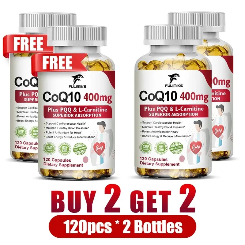 Buy 2 Get 2 Free! CoQ10 Ubiquinol 400mg Capsules Superior Absorption for Heart Health Cellular Energy & Antioxidant Defense — image 12