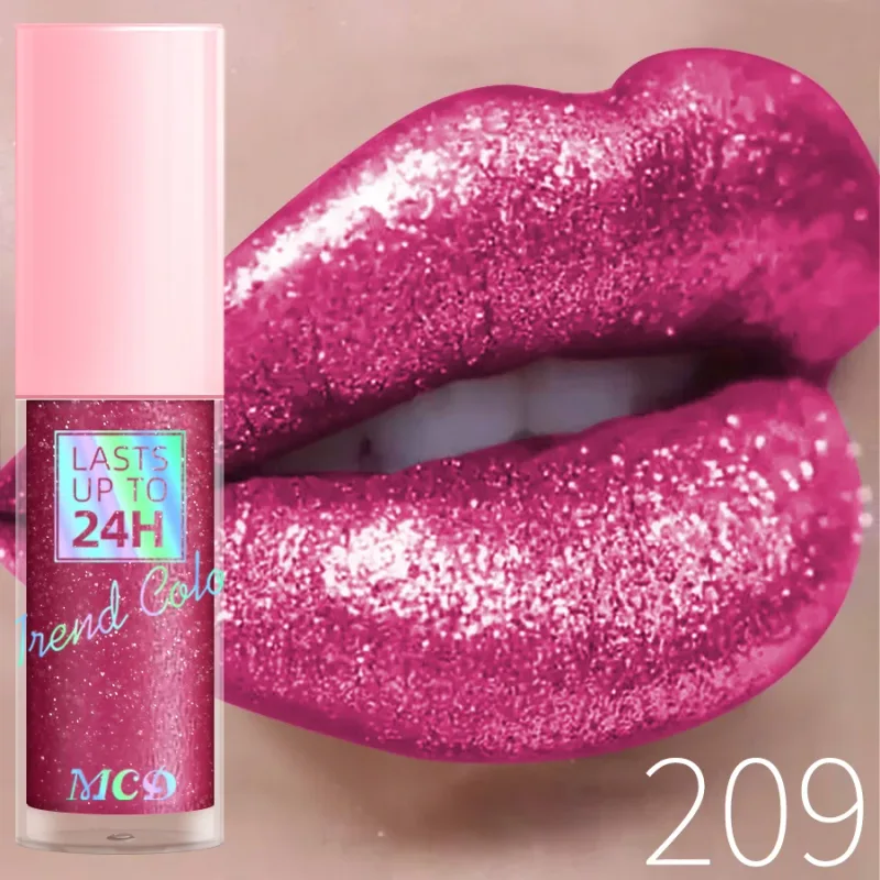 18 barev Diamonds Glitter Lesk na rty Dlouhotrvající voděodolná tekutá rtěnka Perleťová zářivá barva rtů Jiskřivý make-up na rty Ženy — image 21