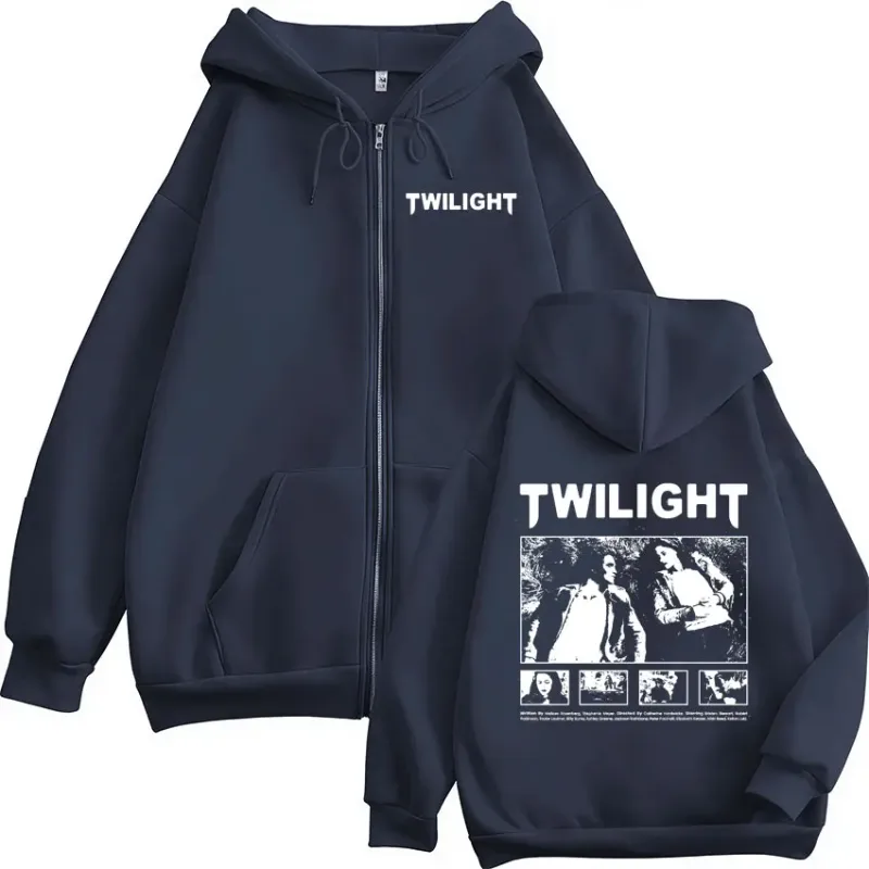Twilight Edward Cullen Bella Swan Vampire Werewolf Zipper Hoodies Men Women Clothing Oversized Zip Up Hooded Sweatshirts Jackets — image 3