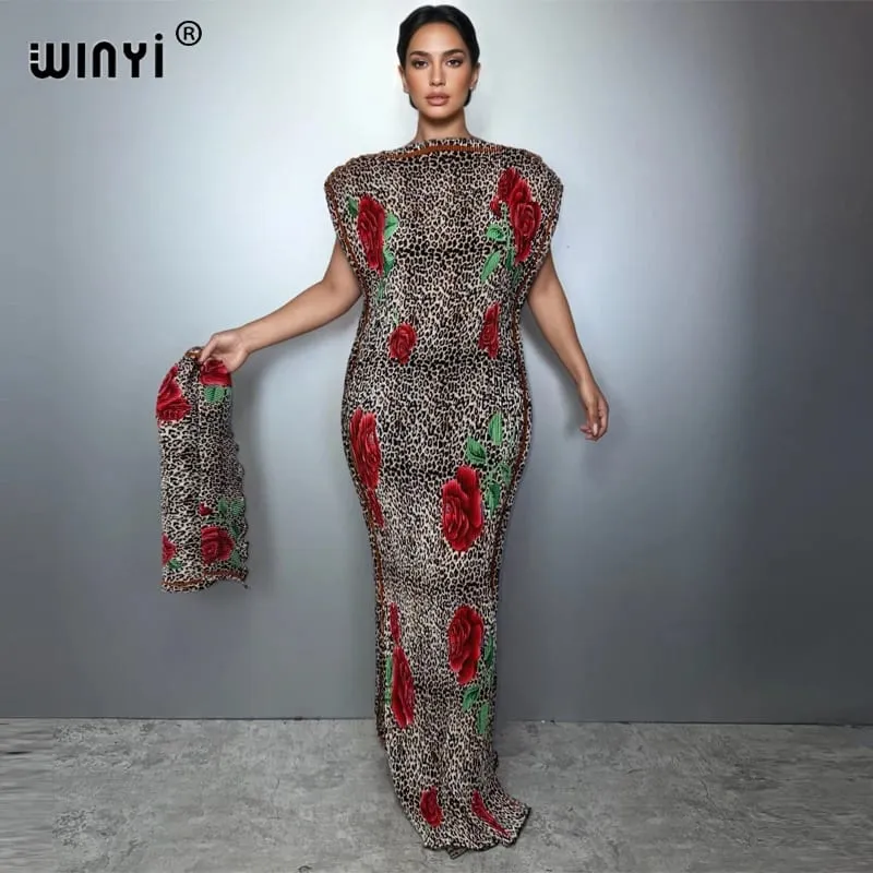 จีบ Elastic Slim ผู้หญิง Crumple ออกแบบจีบหรูหรา Abaya มุสลิมชุด Poncho สำหรับผู้หญิงชายหาด Kaftan — image 13