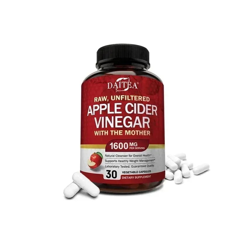 Jablečný ocet 1600 mg s matkou pro zdravé zažívání Hubnutí a energii — image 8