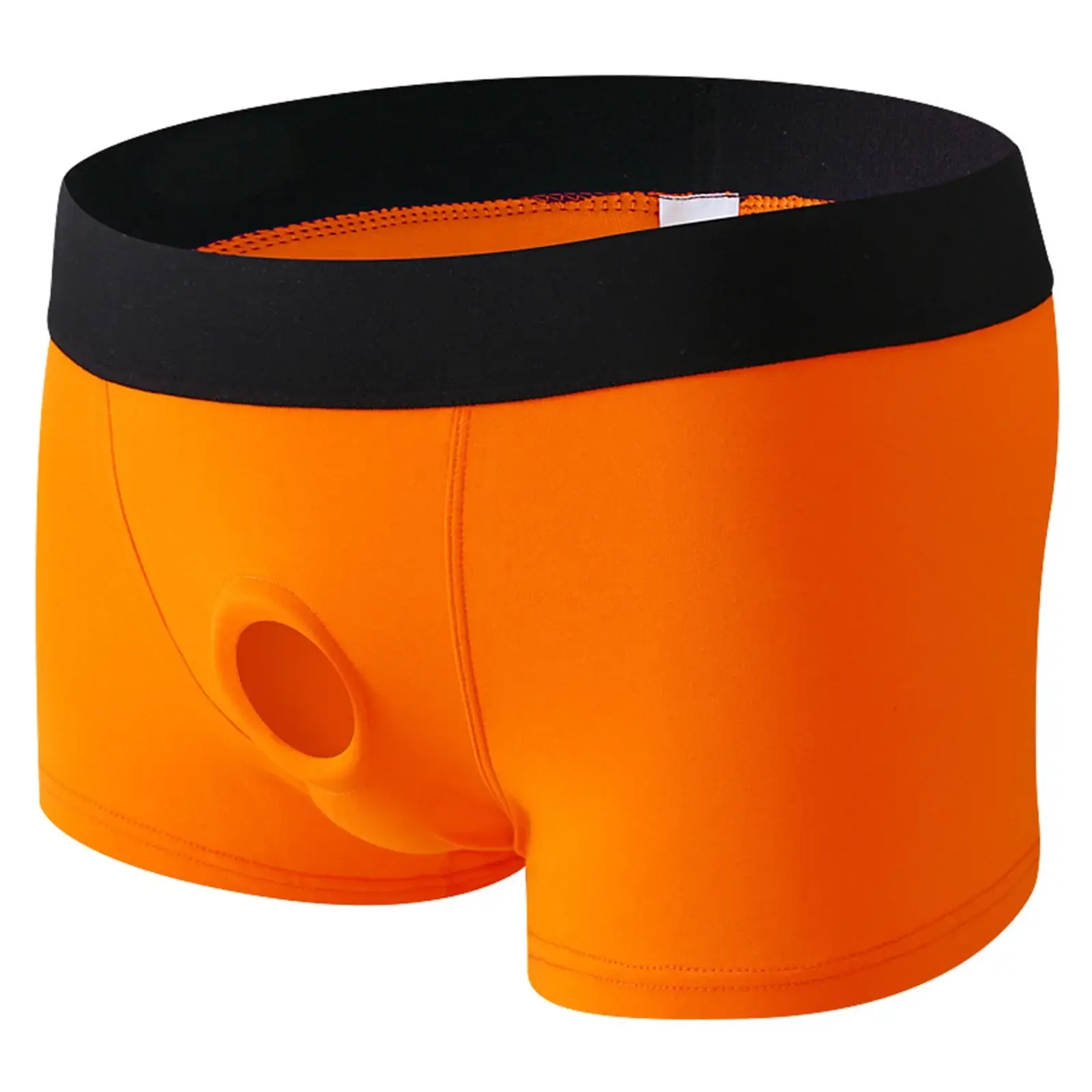 Mens Cotton Underwear Soft Open Pouch Hole Boxer Shorts Cock Ring Silicone Ring Sexy Boxer Briefs Erotic Panties Trunks Stretchy — image 10