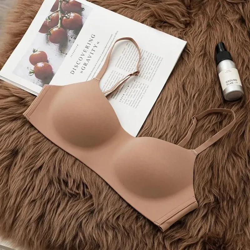 Soft Comfort Wireless Bra Thin Cup Breathable Fabric Seamless Bra Elastic Material Elastic Tube Top Bras Lingerie Beauty — image 9