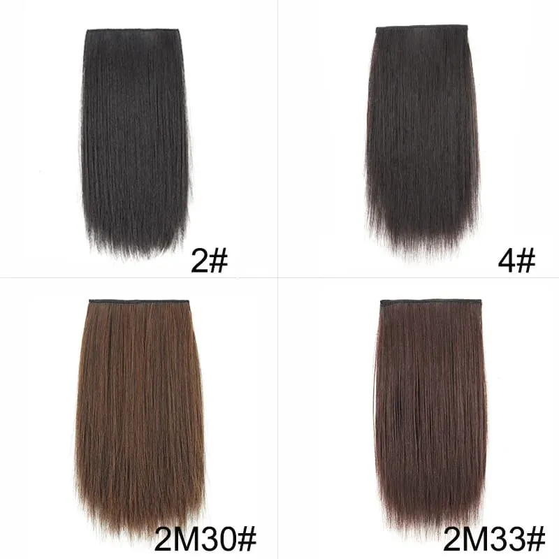 Synthetic 10/20/30cm Short Straight Hair Pieces Invisible Clip in Hair Top Side Cover Hair Accessories for Women — image 4