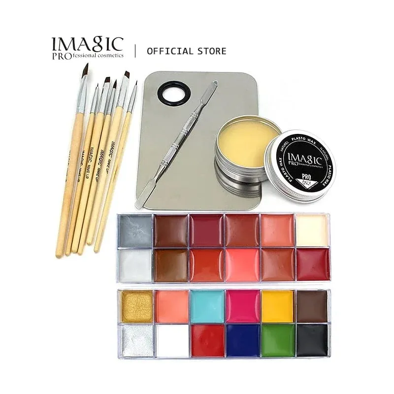 Professional Makeup Cosmetics 1 X12 Colors Body Painting+Skin Wax+professional makeup remover Makeup Set Tools