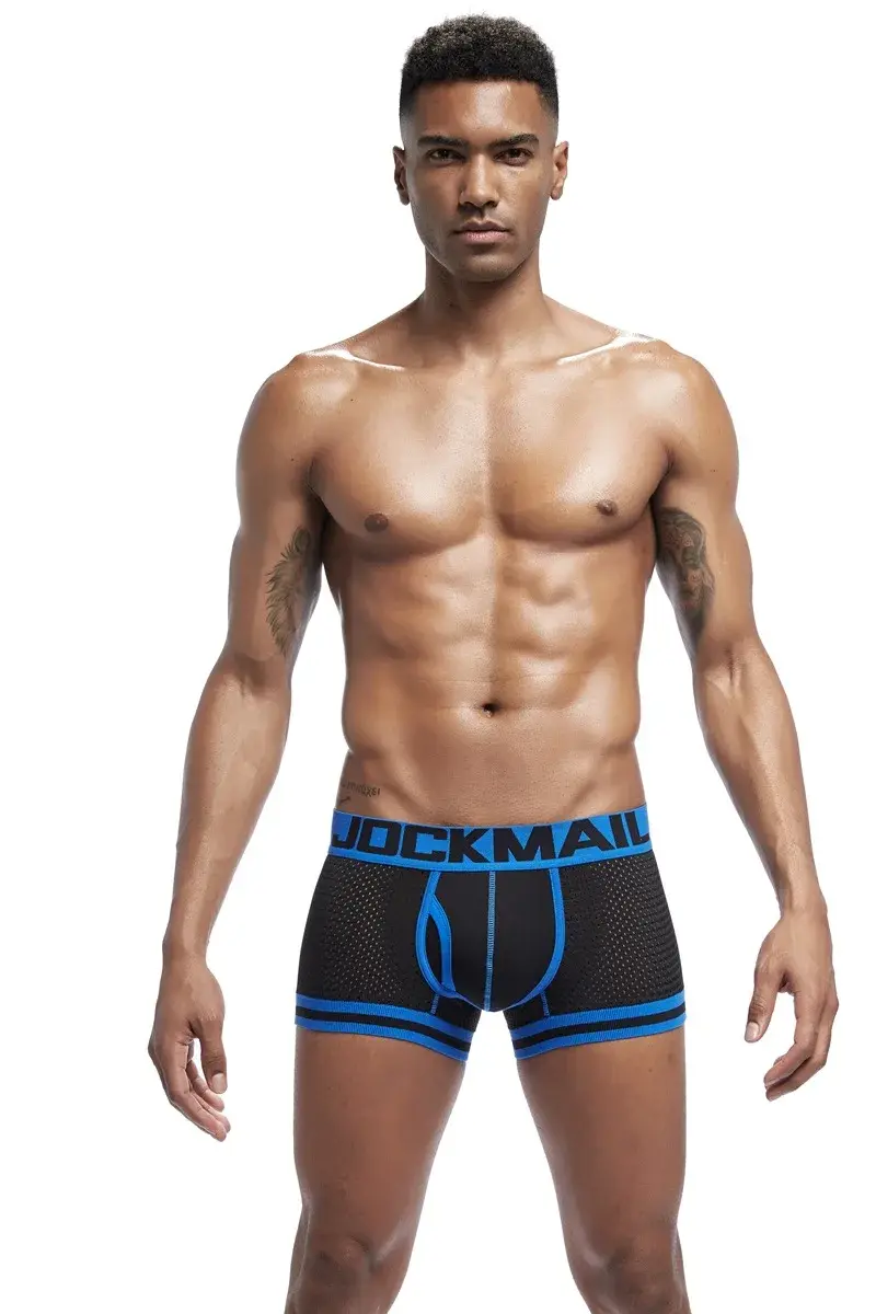 Jockmail Pakaian Dalam Jaring Boxer Pria Celana Pendek Olahraga Nyaman Lembut Bersirkulasi Celana Dalam Pria Dewasa Pakaian Dalam Wanita — image 10