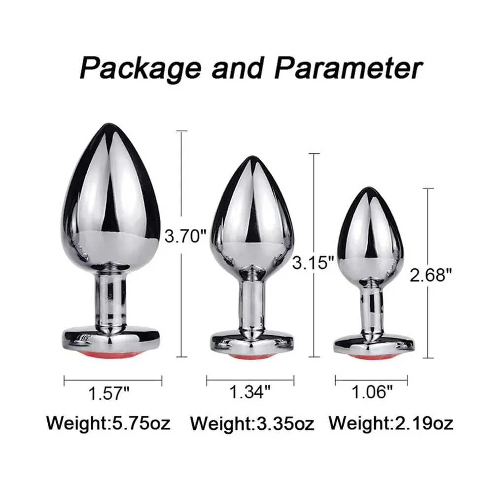 S/M/L Metal Anal Plug Butt Plug Sex Toy Butt Toy for Women Men Couples Gay Adult Game Masturbation Anal Diamond Sex Shop — image 2