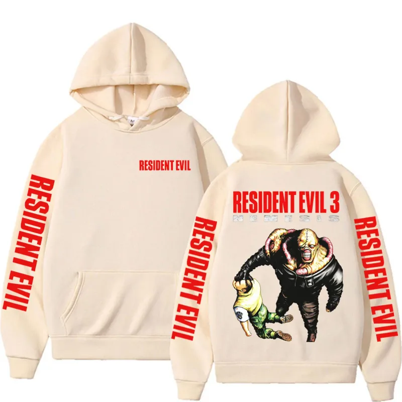 Retro 90s Nemesis Resident Evil Requiem Hoodies Men Women Fashion Classic Long Sleeve Sweatshirts Bodywarmer Oversized Hoodie — image 7