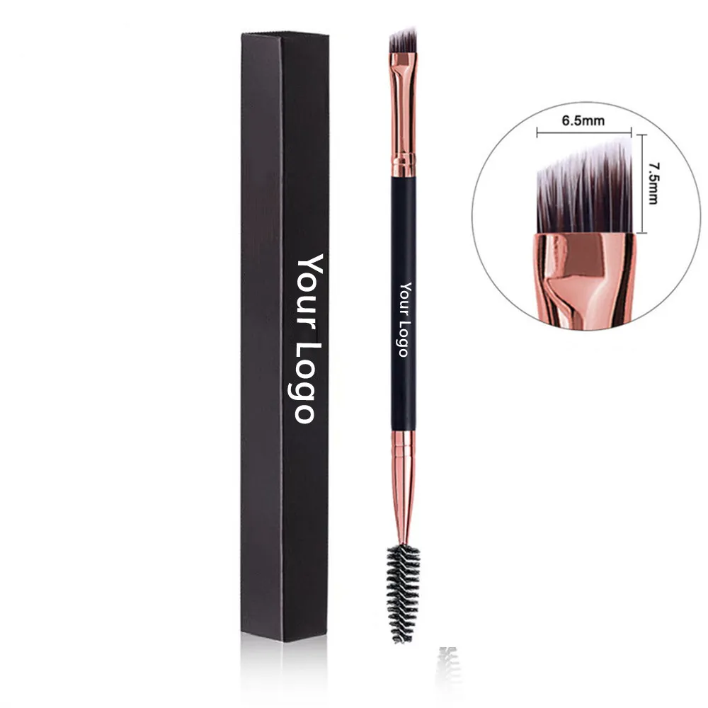 20pcs แปรงคิ้วฉลากส่วนตัวขนตาหวีแปรงแต่งหน้า Dual Ended มุม Spoolie 2 in 1 Lash Eyebrow แปรงจำนวนมาก — image 1