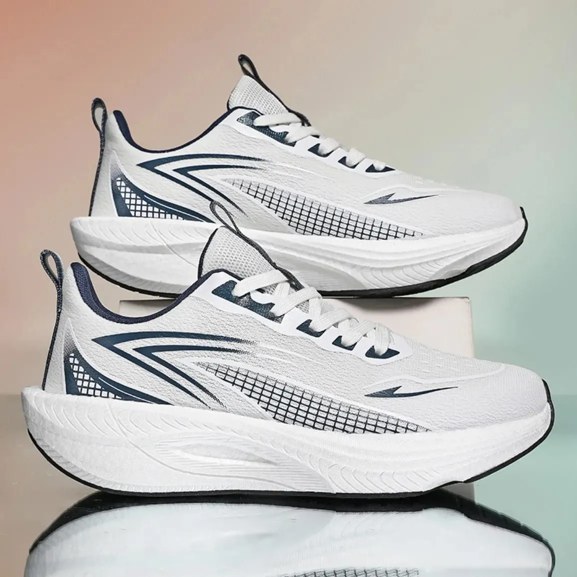 Carbon Plate Marathon Running Shoes Men Air Cushion Breathable Lightweight Shock Absorbing Non Slip Athletic Sneakers — image 4
