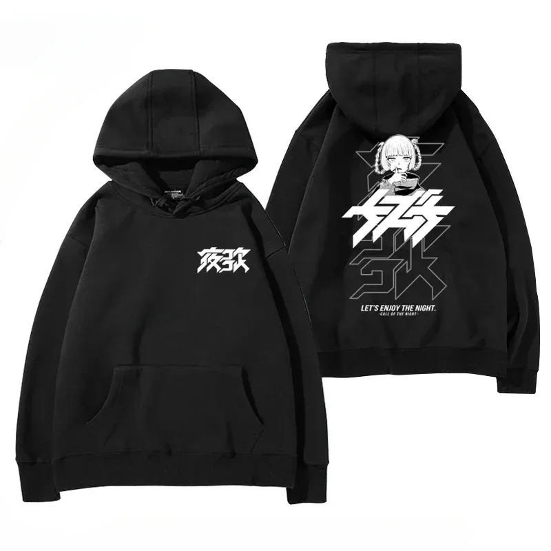 Y2K Anime CALL OF THE NIGHT Nazuna Nanakusa Grappige Hoodie Hip Hop Grafische Sweatshirts Poleron Hombre Streetwear Harajuku Tracksui