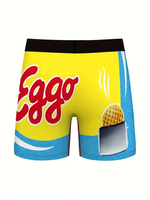 3 τμχ Ανδρικά εσώρουχα με μοτίβο εκτύπωσης Random Snack Cartoon Ανδρικά σλιπ Ice Silk Cool που στεγνώνουν γρήγορα και αναπνέουν — image 5