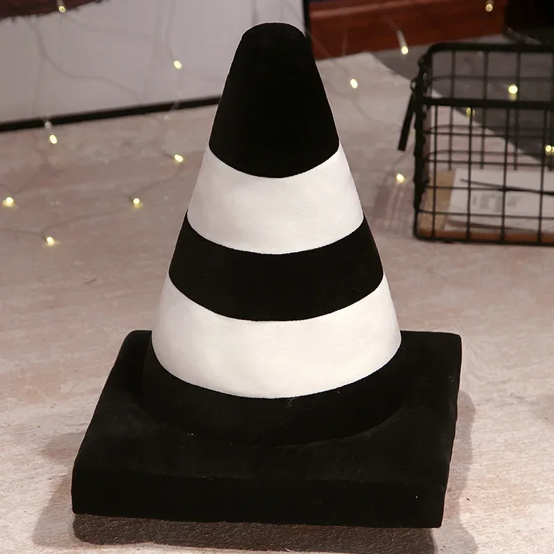 Almofada roadblock recheado macio realista cone de tráfego construção de estrada cone travesseiro crianças brinquedos decoração para casa — image 12