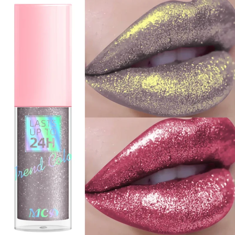18 barev Diamonds Glitter Lesk na rty Dlouhotrvající voděodolná tekutá rtěnka Perleťová zářivá barva rtů Jiskřivý make-up na rty Ženy — image 4