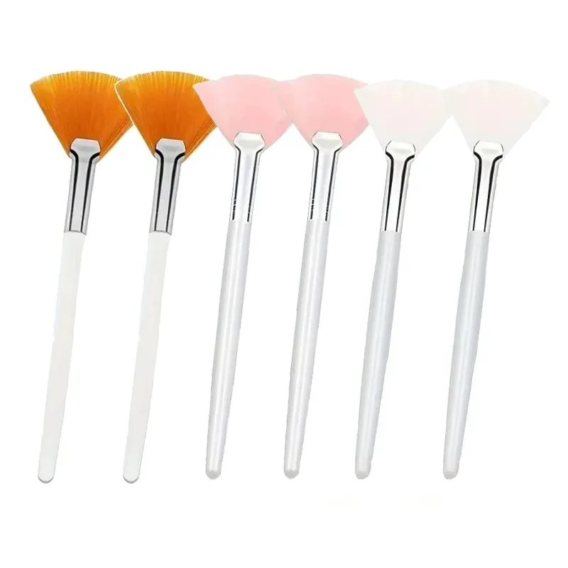 3/6/12pcs Practical Facial Brushes Fan Shape Brush Flat Head Face Mask Applicator Soft Portable Mask Brushes Cosmetic Tools — image 17