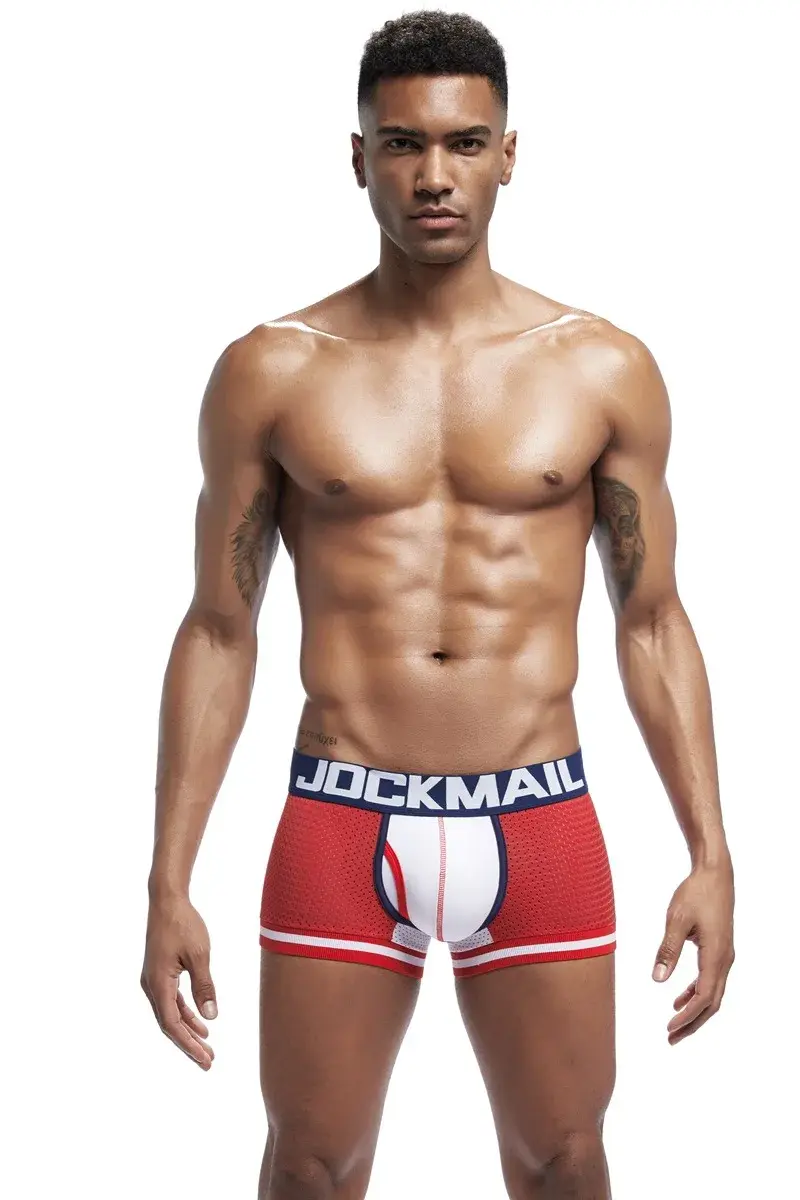 Jockmail Pakaian Dalam Jaring Boxer Pria Celana Pendek Olahraga Nyaman Lembut Bersirkulasi Celana Dalam Pria Dewasa Pakaian Dalam Wanita — image 13