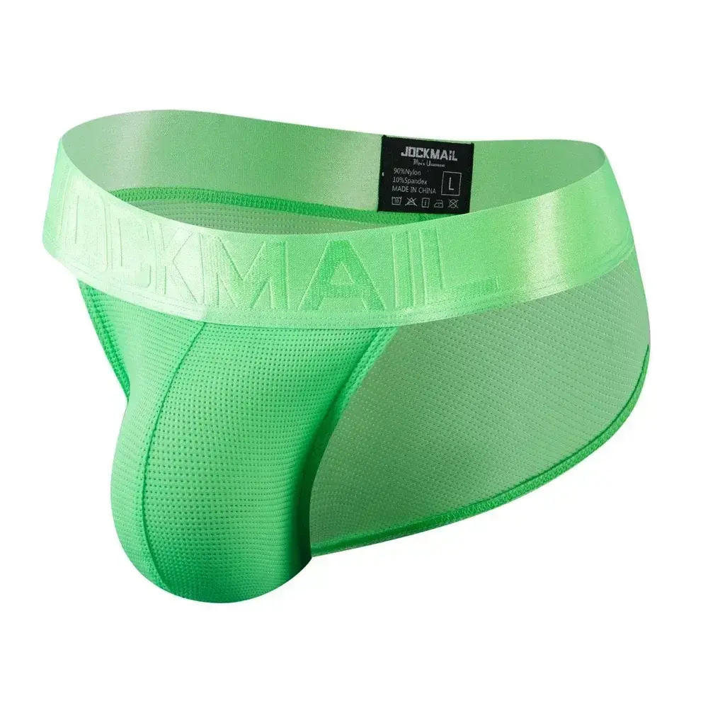 Cuecas masculinas cuecas de malha de náilon secagem rápida cuecas de biquíni deslizamento masculino tanga cuecas jockstrap gay — image 5