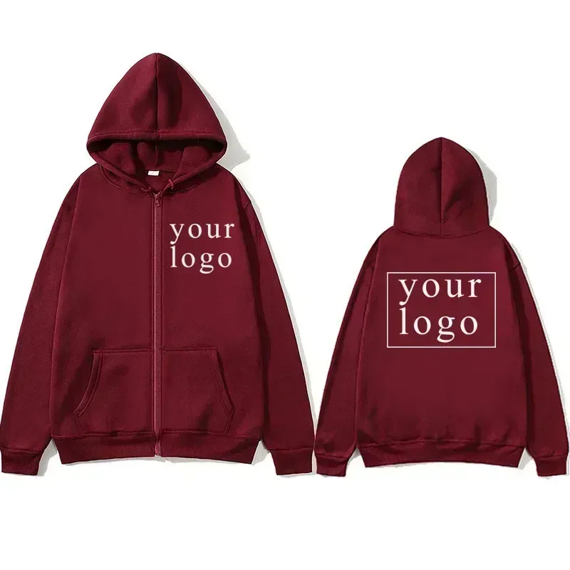 Lelaki Wanita Baharu DIY Zip kardigan hoodie 2025 Fesyen Baharu Rekaan Sendiri Logo Jenama/Gambar Tersuai Diperibadikan Di Mana-mana