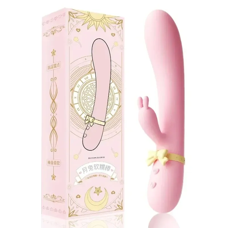 penggetar untuk mainan seks wanita Silikon Arnab Vibrator USB Rechargeable Waterproof G-Spot Stimulating Clitoral Stimulator UYO — image 1