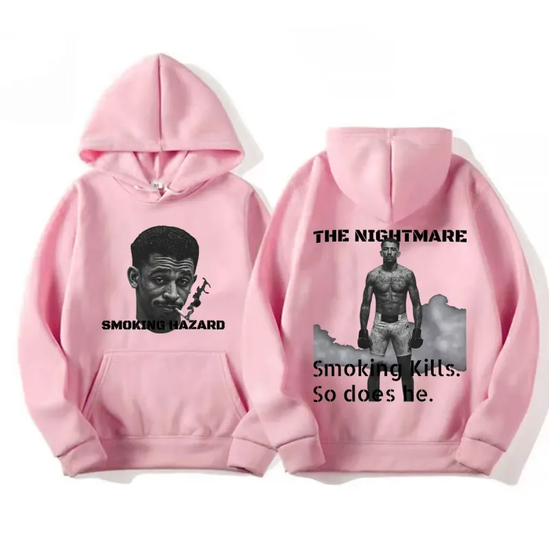 The Nightmare Carlos Prates Smoking Hazaro Hoodies Men Women Violence Aesthetics Sweatshirts Casual Fleece Long Sleeve Pullovers
