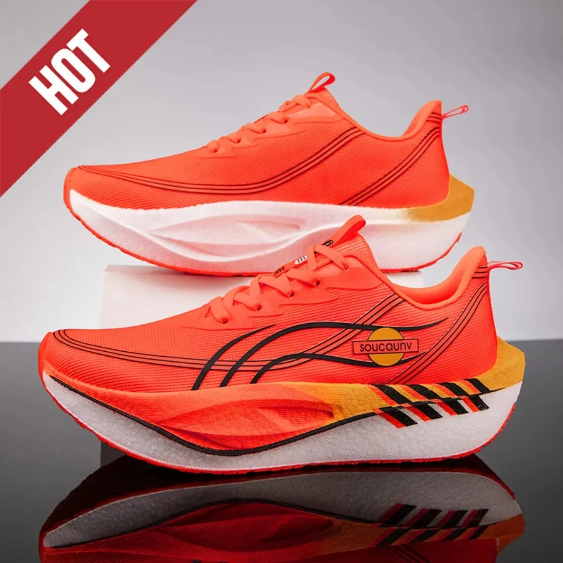 Men Women Carbon Plate Marathon Running Shoes Breathable Lightweight Non-Slip Racing Training Sports Sneakers Walking Outdoor — image 5
