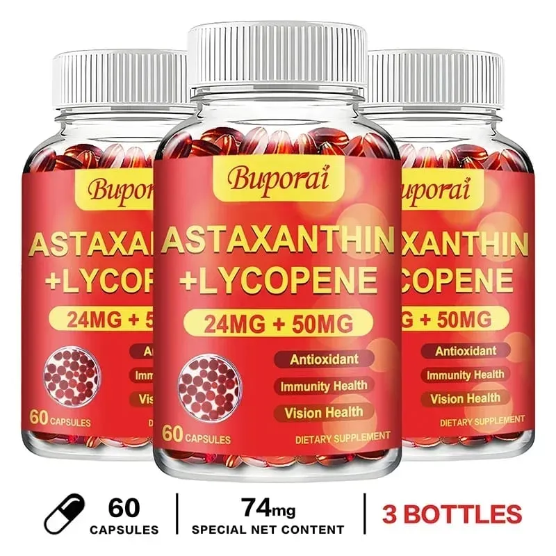 Astaxanthin + Lycopene Softgels - Antioxidant Supports Heart Eye Skin and Prostate Health Improves Immune Function — image 11