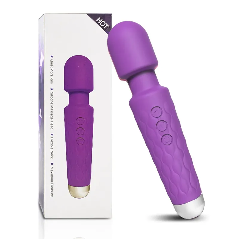 Penggetar Kuat Tongkat Ajaib Wanita USB Boleh Dicas semula Alat Urut Kalis Air Klitoris G-Spot Vibrator Mainan Seks Sesuai untuk Dewasa — image 11