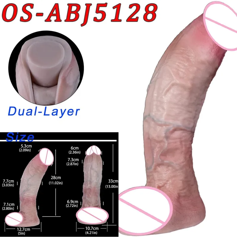 47cm Realistic Long Dildos Double Head Anal Vaginal Stimulator Sex Toy With Sucker For Lesbian Couples Gay Men Adult Tools